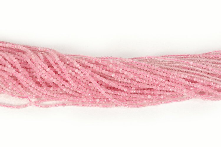 Rose Quartz Faceted Rounds 1mm