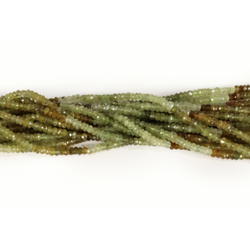 Grossular Garnet Ombre Faceted Rondels 1x3mm