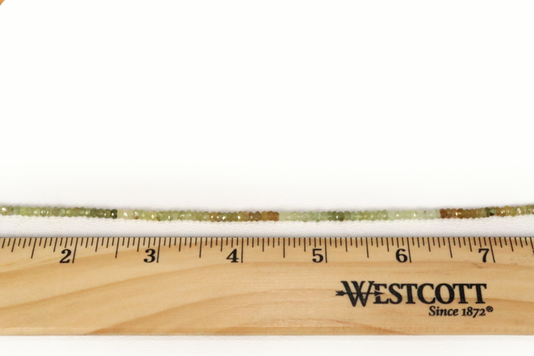 Grossular Garnet Ombre Faceted Rondels 1x3mm