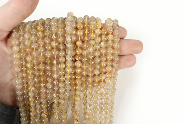 Rutilated Quartz Round 6mm