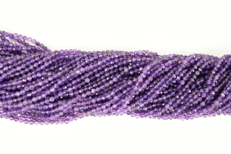 Amethyst Faceted Rounds 3mm Grade A