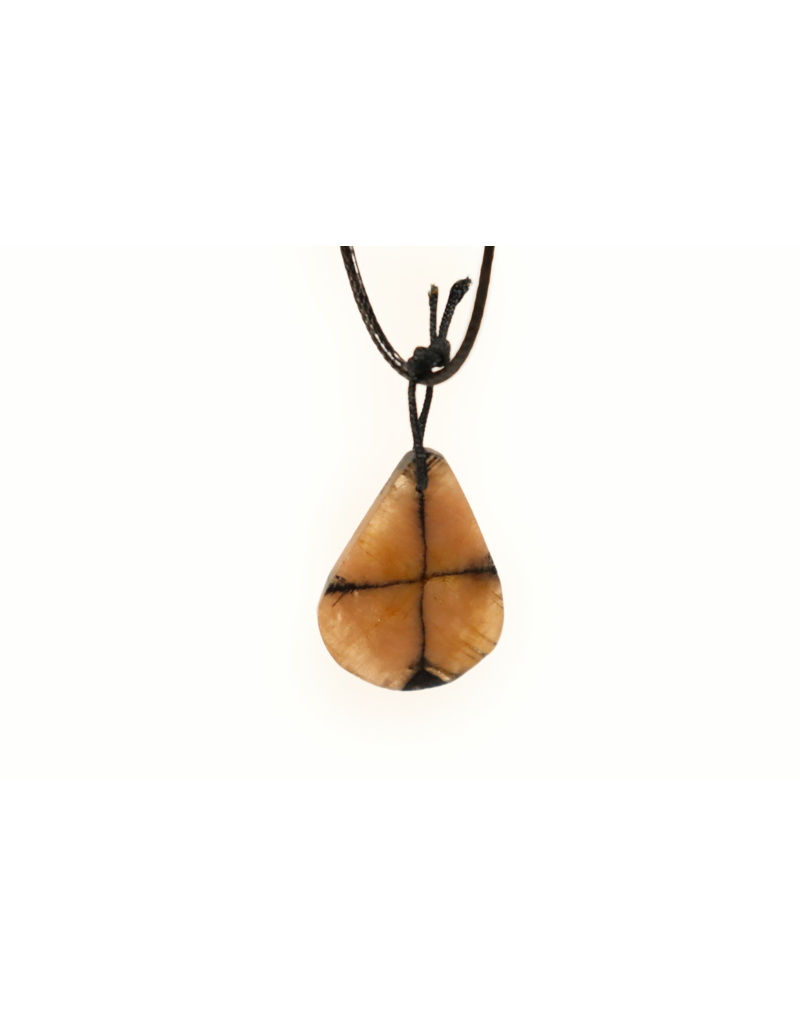 Andalusite Chiastolite Sliced Pendant