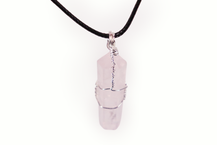Double Terminated Point Wire Wrapped Pendant