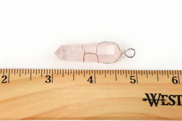 Double Terminated Point Wire Wrapped Pendant