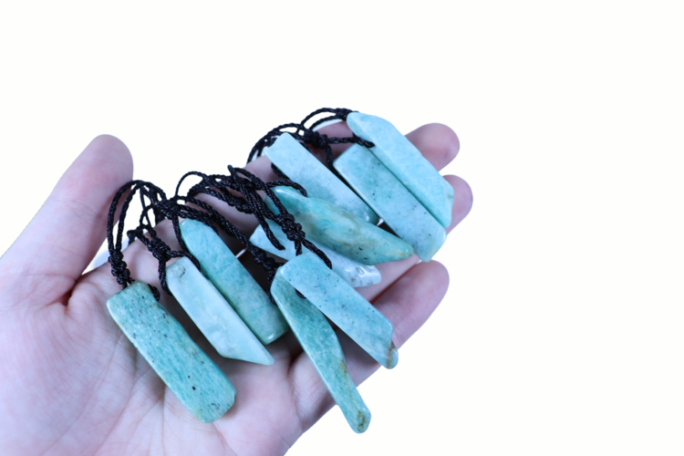 Adjustable Linen Gemstone Necklace