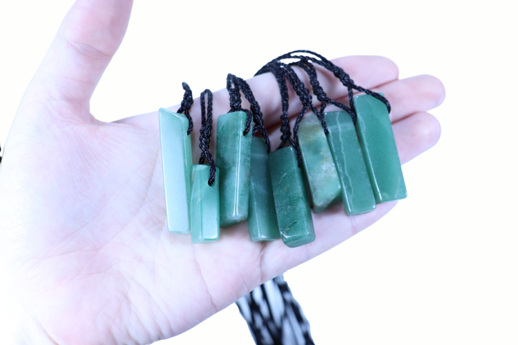 Adjustable Linen Gemstone Necklace