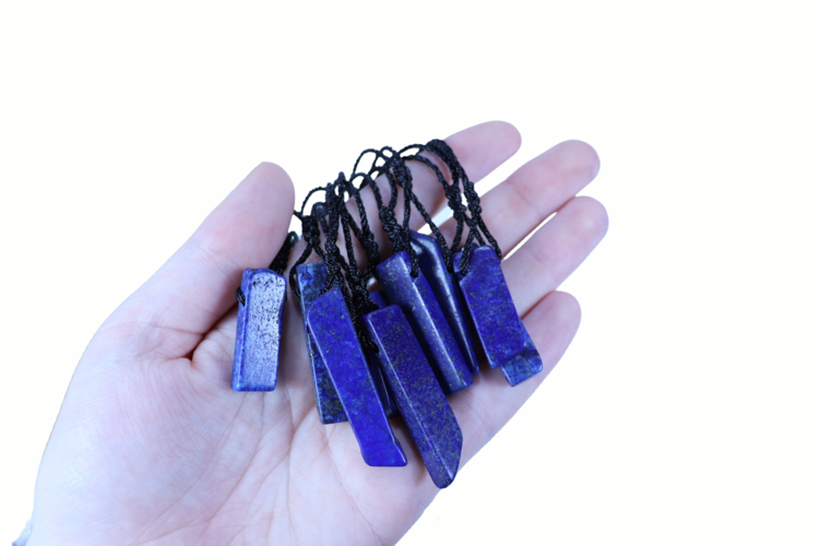 Adjustable Linen Gemstone Necklace