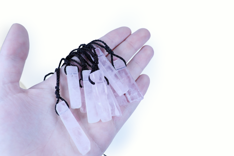 Adjustable Linen Gemstone Necklace