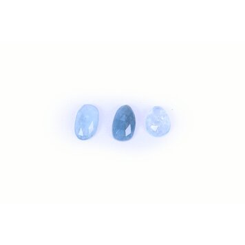 Aquamarine Faceted Cabochon 1cm x 1cm x .5cm