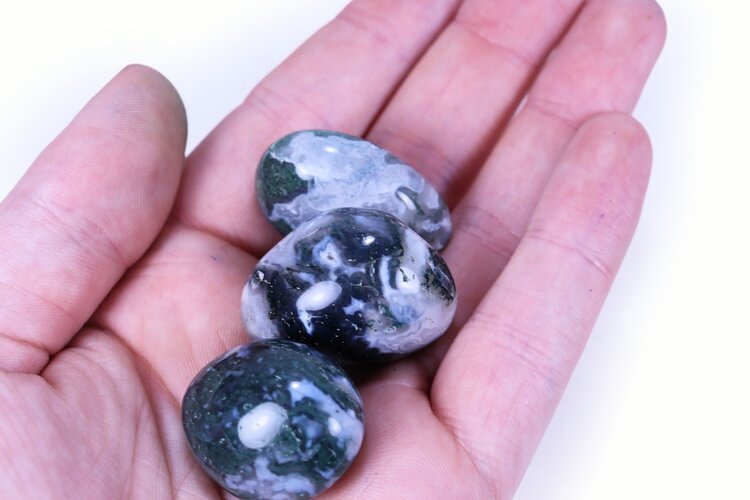 Moss Agate Tumbled 11-25g
