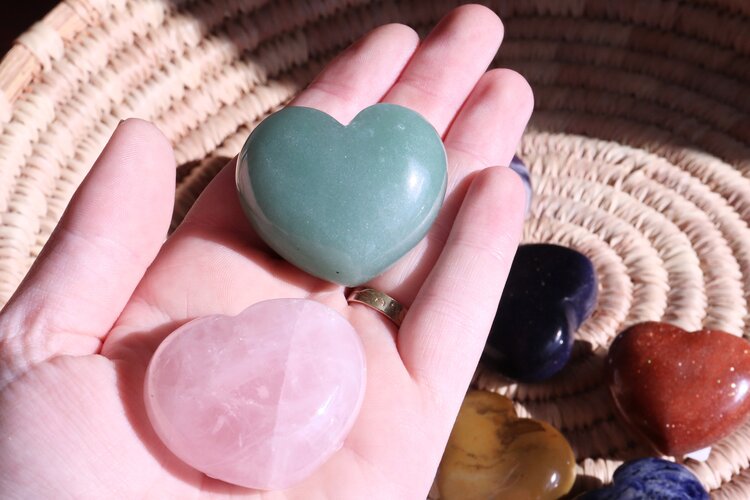 Gemstone Puff Hearts 45mm