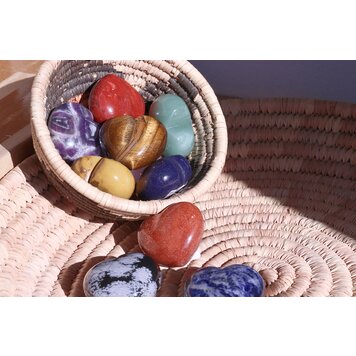Gemstone Puff Hearts 45mm
