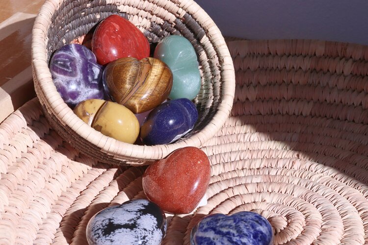 Gemstone Puff Hearts 45mm