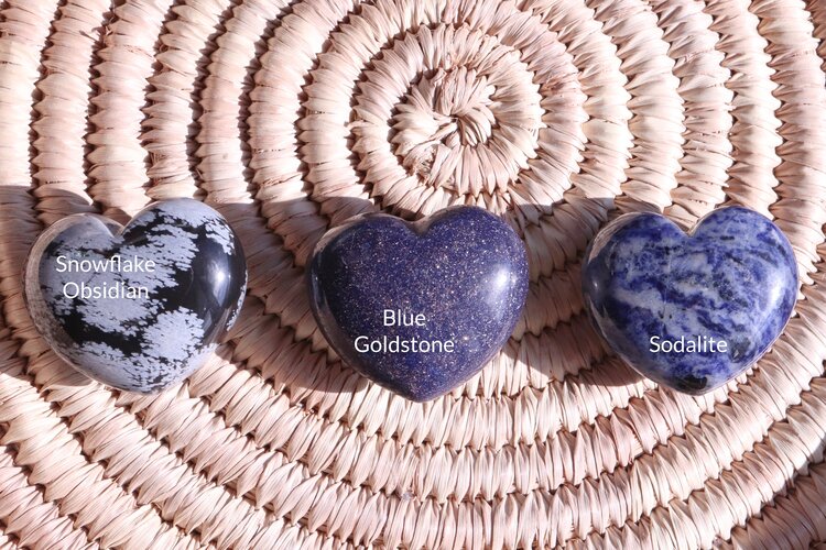 Gemstone Puff Hearts 45mm