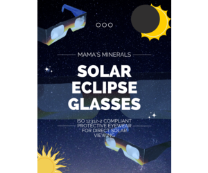 ISO12312-2 Compliant Paper Solar Eclipse Glasses - Mama's Minerals