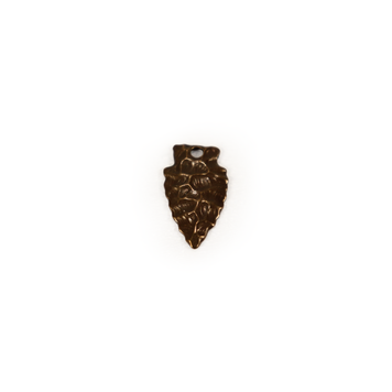Natural Brass Native Arrowhead Charm