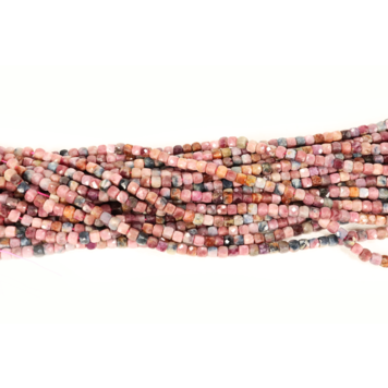 Ruby Sapphire Faceted Cube 4-5mm