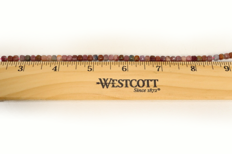 Ruby Sapphire Faceted Cube 4-5mm