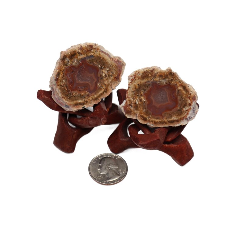 Red Hot Thunder Egg Pair - Mexico 25