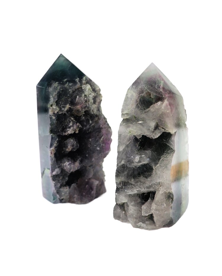 Fluorite Live Edge Polish Tower 451-500g
