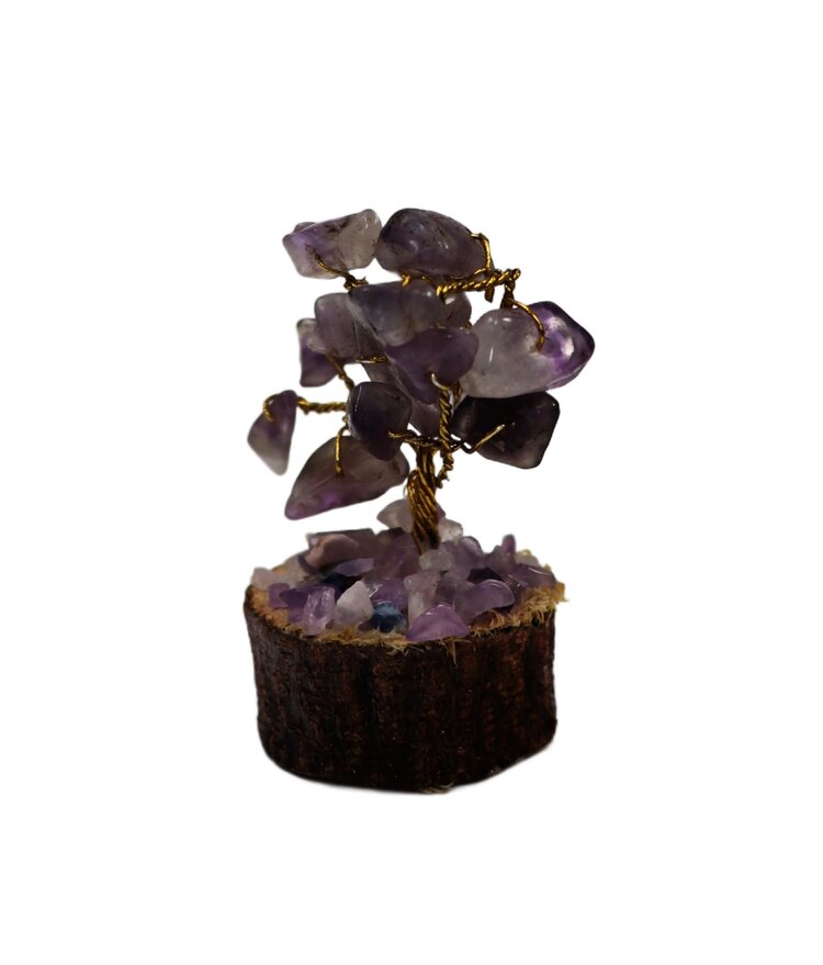 Gemstone Tree on Wood Base 15