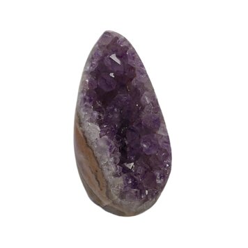 Amethyst Druzy Cut Base Half Polish Brazil "B" 101-125g