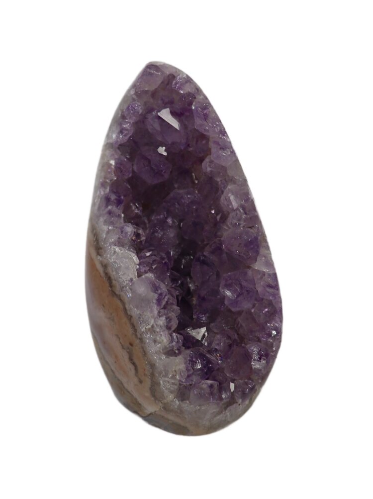 Amethyst Druzy Cut Base Half Polish Brazil "B" 101-125g