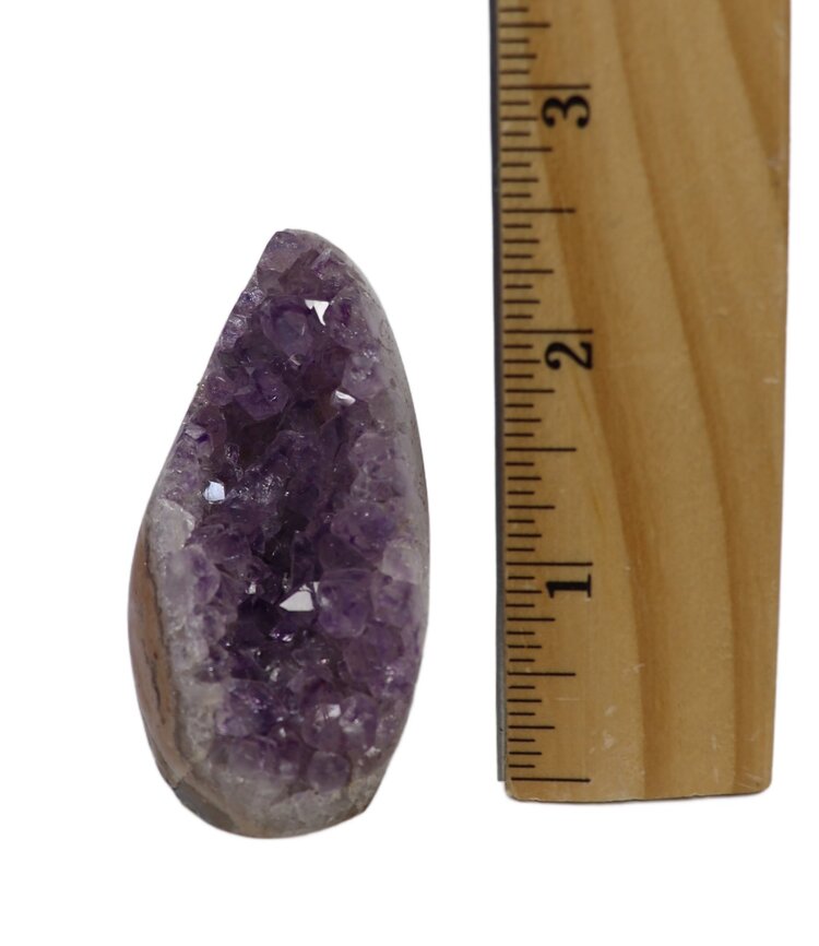 Amethyst Druzy Cut Base Half Polish Brazil "B" 101-125g