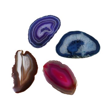 Dyed Agate Slice Size 1A 3.5"x1.75"