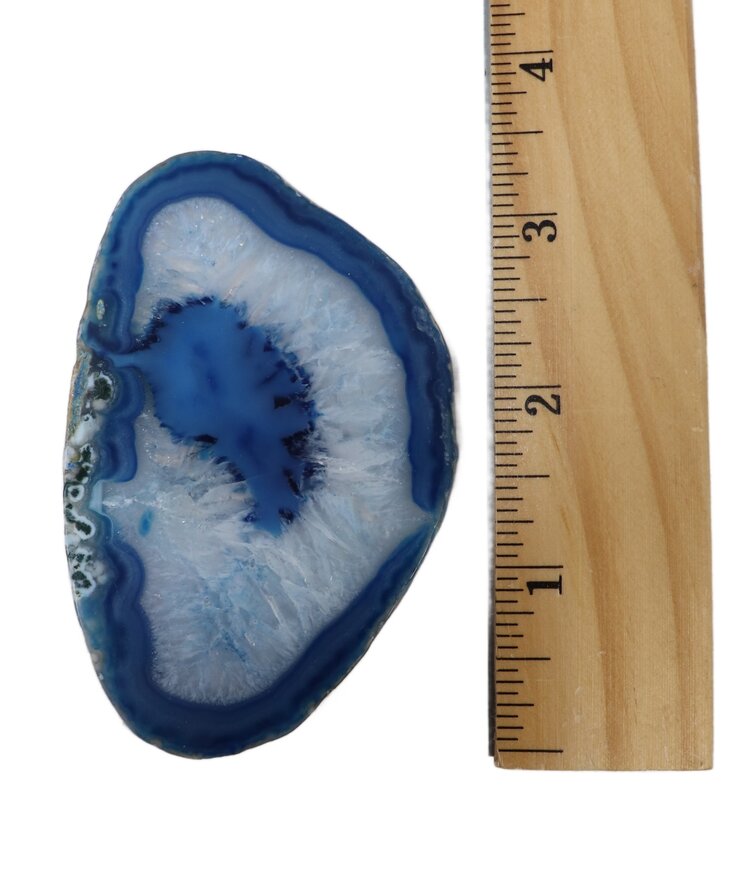 Dyed Agate Slice Size 1A 3.5"x1.75"