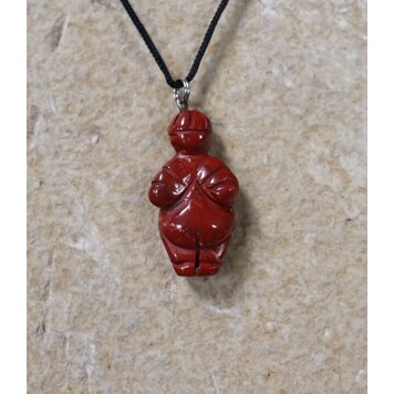 Carved  Venus Figurine Gemstone Necklace
