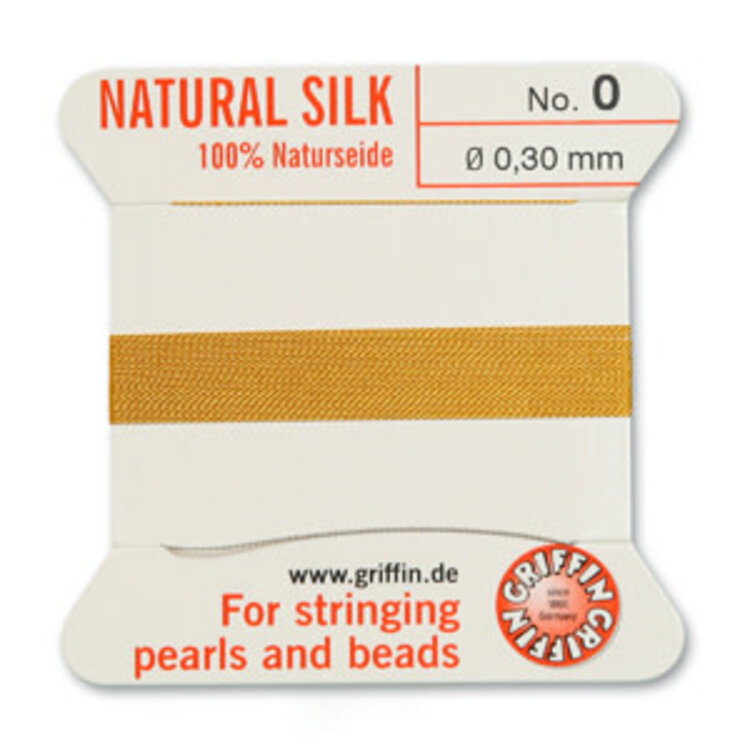 Amber Griffin Natural Silk Bead Cord #0 .30mm