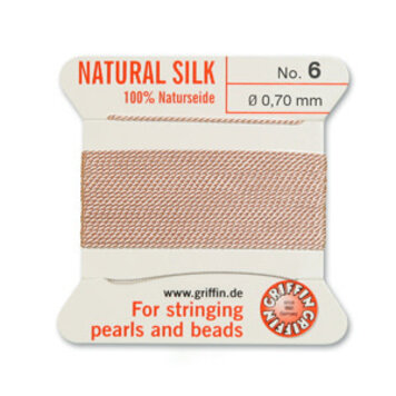 Light Pink Griffin Natural Silk Bead Cord #6 .70mm