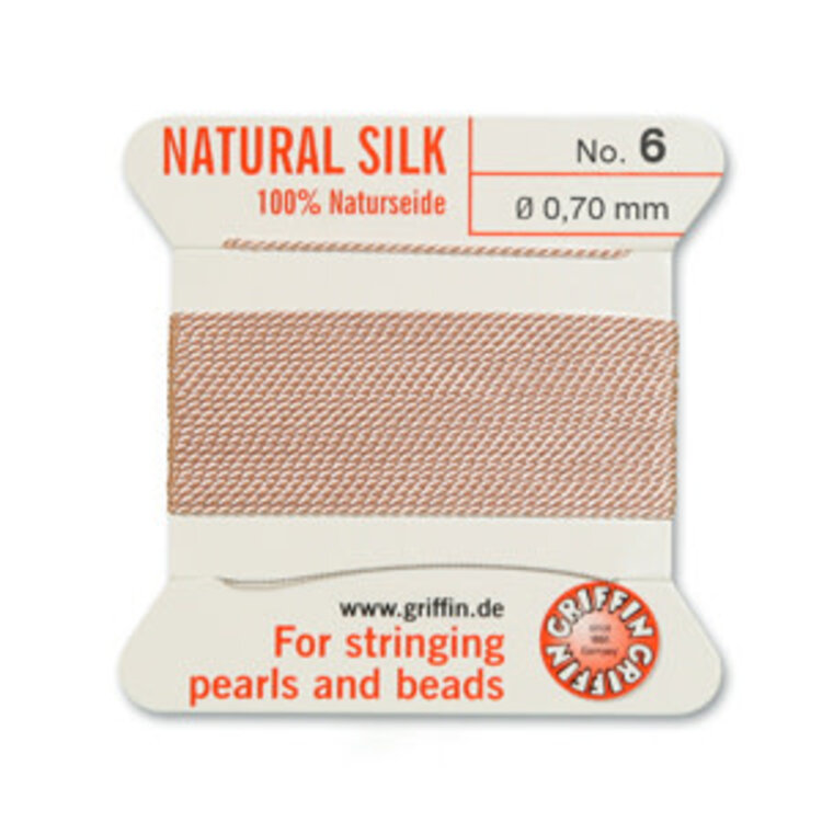Light Pink Griffin Natural Silk Bead Cord #6 .70mm