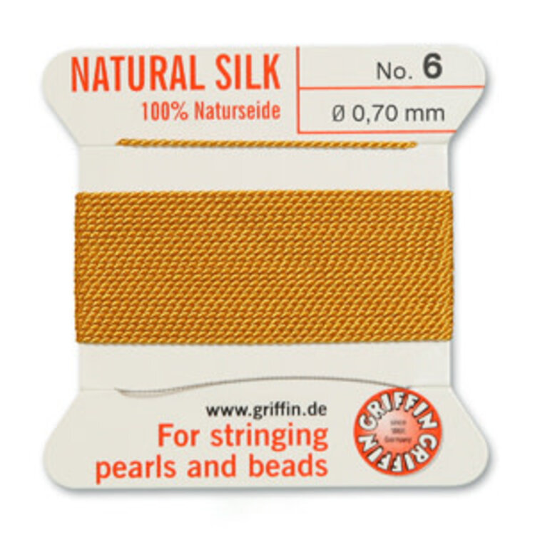 Amber Griffin Natural Silk Bead Cord #6 .70mm