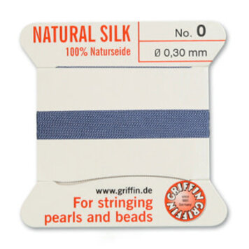 Blue Griffin Natural Silk Bead Cord #0 .30mm