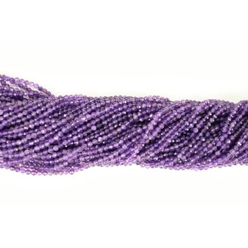Amethyst Faceted Rounds 3mm