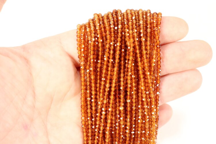 Hessonite Garnet Faceted Rounds 3mm Grade A