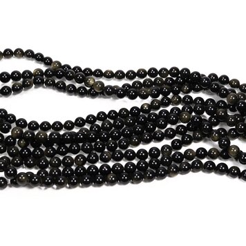 Gold Sheen Obsidian Rounds 10mm