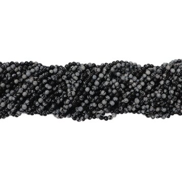Snowflake Obsidian Rounds 3mm