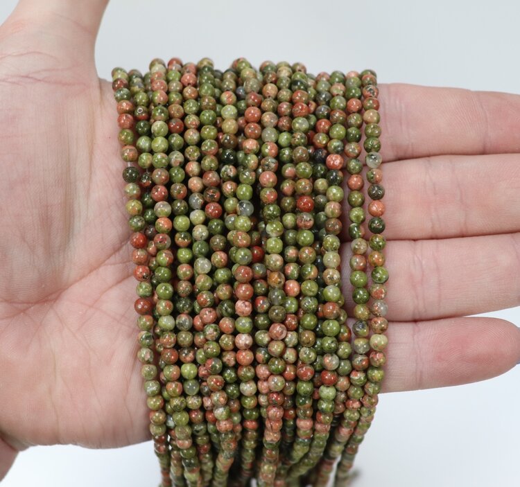 Unakite Rounds 3mm