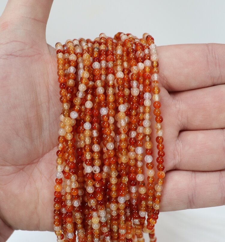 Carnelian Rounds 3mm