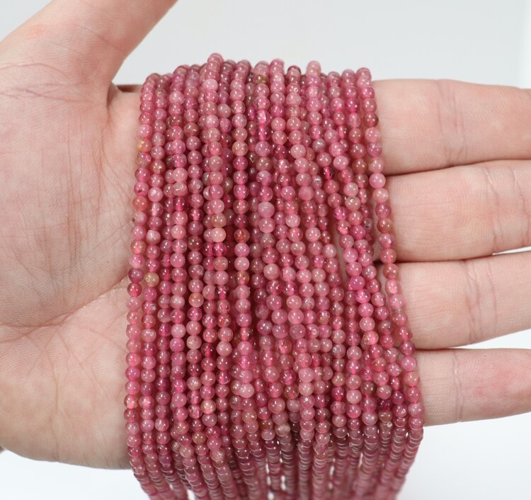 Pink Tourmaline Rounds 3mm