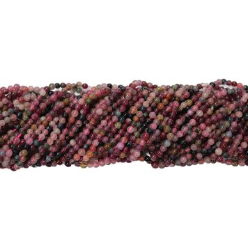 MultiColor/Pink Tourmaline Rounds 3mm