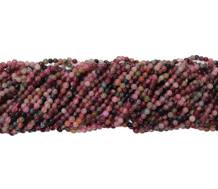 MultiColor/Pink Tourmaline Rounds 3mm