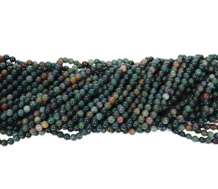 Bloodstone Jasper Rounds 3mm