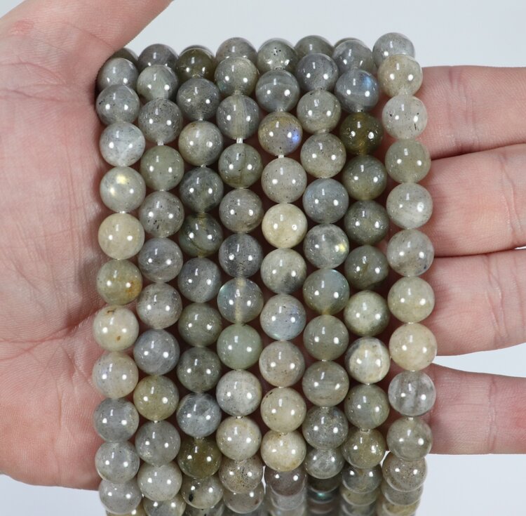 Grey Labradorite Rounds 8mm