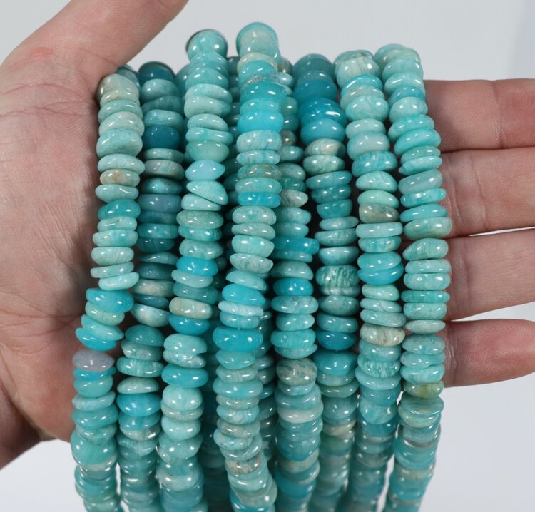 Amazonite Irregular Saucers 4x10mm