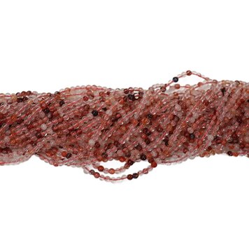 Hematoid Quartz Rounds 3mm