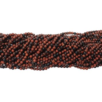 Mahogany Obsidian Rounds 3mm